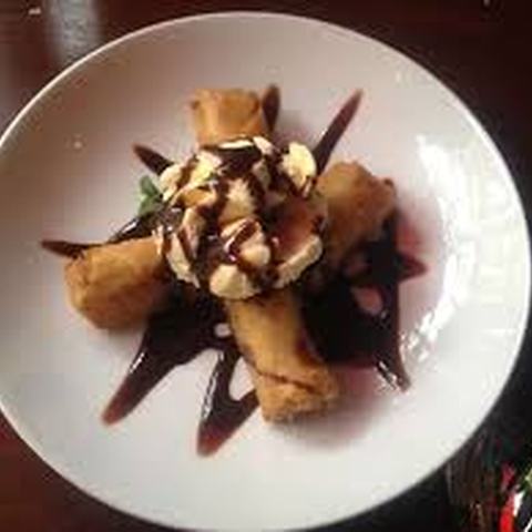 Banana Fritter with Honey Syrup