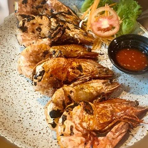 Deep Fried King Prawn with Garlic and Pepper Sauce