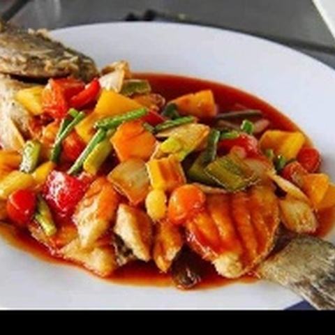 Deep Fried Seabass with Sweet and Sour Sauce