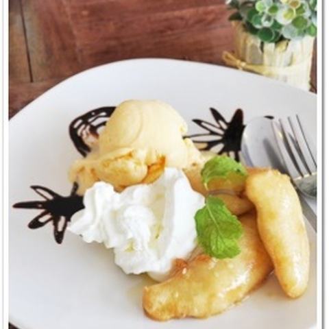 French Crepe with Vanilla Ice Cream
